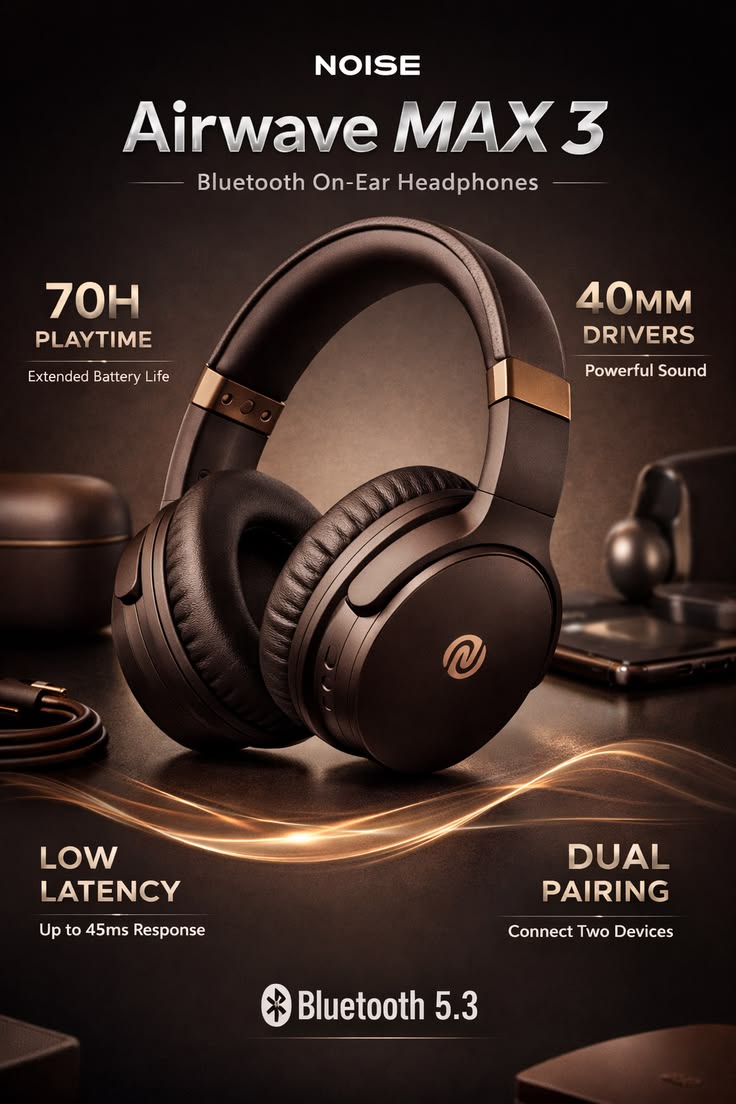 Noise Airwave Max 3 Bluetooth Wireless Headphones