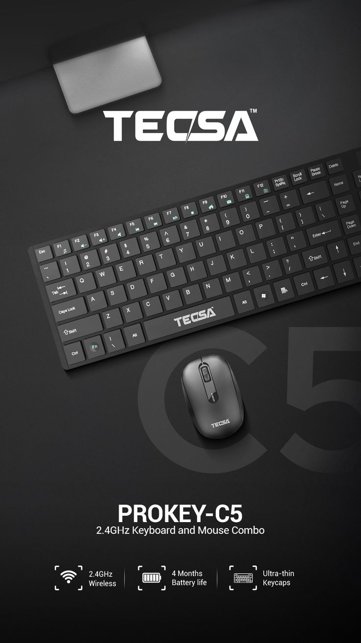 TECSA PROKEY-C5 2.4GHz Wireless Keyboard & Mouse combo