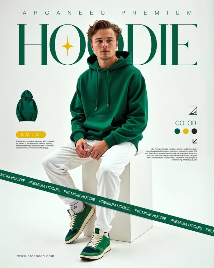 Premium Emerald Green Oversized Hoodie