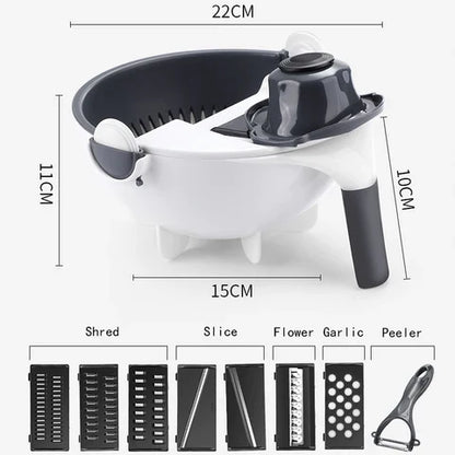 Multifunctional Vegetable Cutter With Drain Basket [free home delivery]