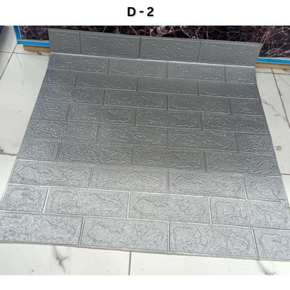 3D Brick Design Self-Adhesive Waterproof Foam Sheet 3D PE Foam Wallpaper